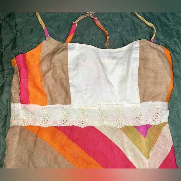 FREE PEOPLE "Taste The Rainbow" Dress - Tropical Punch Combo- Size 6, EUC - Picture 4 of 15